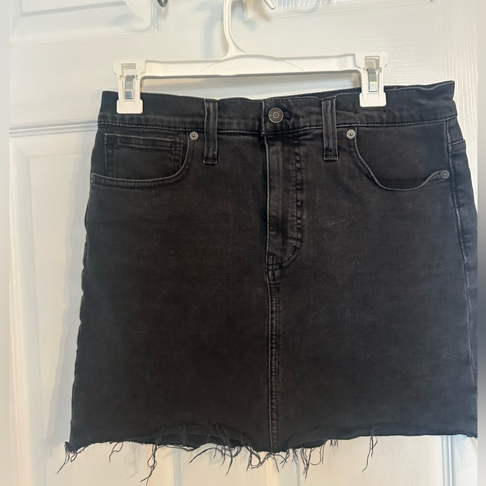 Madewell Black Denim Skirt